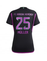 Bayern Munich Thomas Muller #25 Venkovní Dres pro Dámské 2023-24 Krátký Rukáv